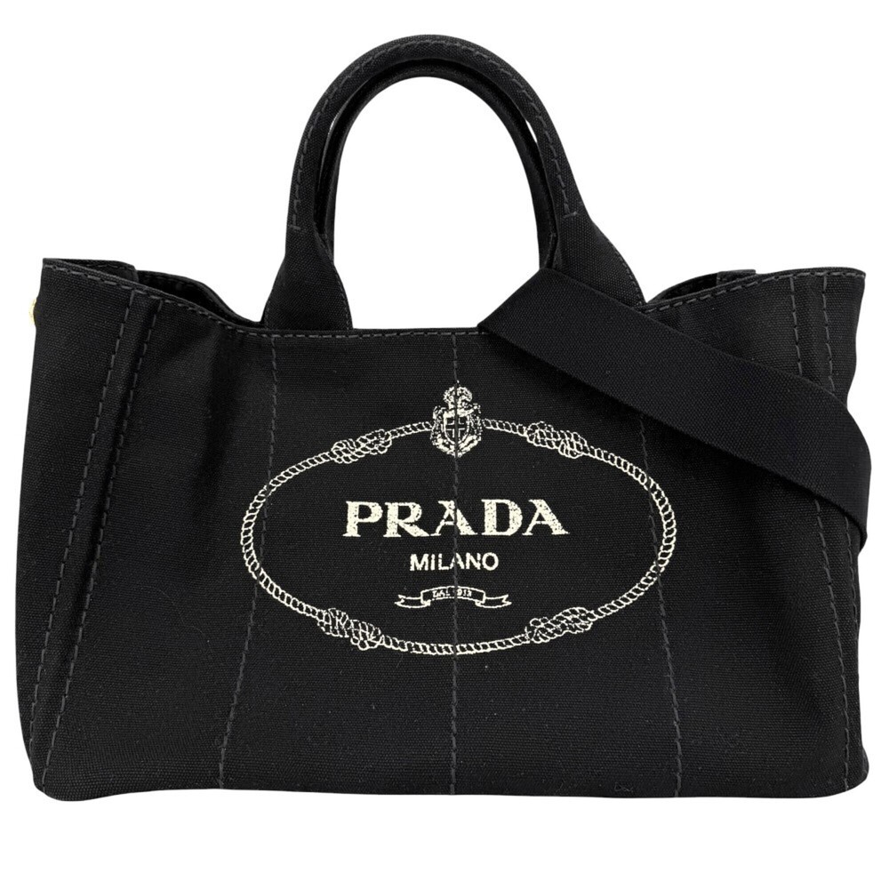 Prada Women's Tote Bag Shoulder Canapa Triangle Logo Handbag PRADA 1BG642 Can...